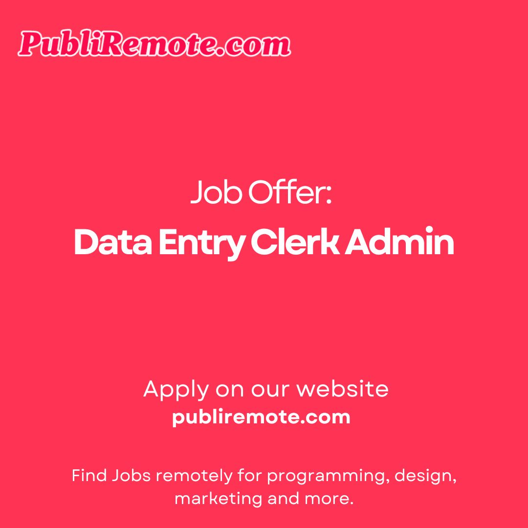 Data Entry Clerk Admin