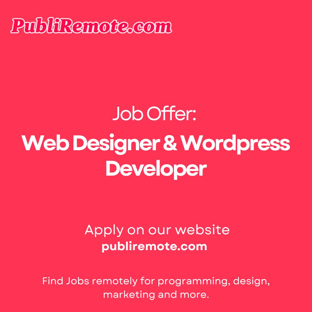 Web Designer & Wordpress Developer