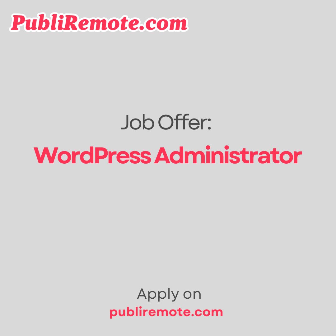 WordPress Administrator publiremote.com