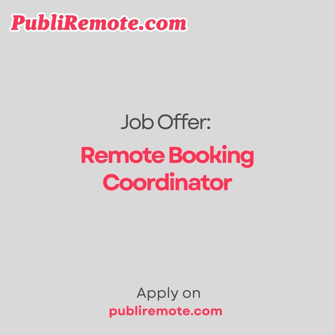 remote booking coordinator